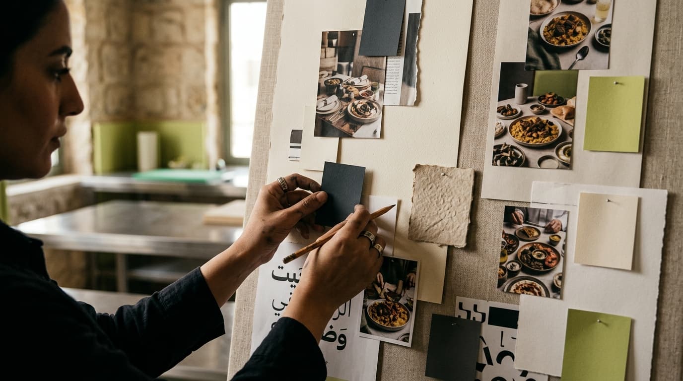 Designer refining visual directi