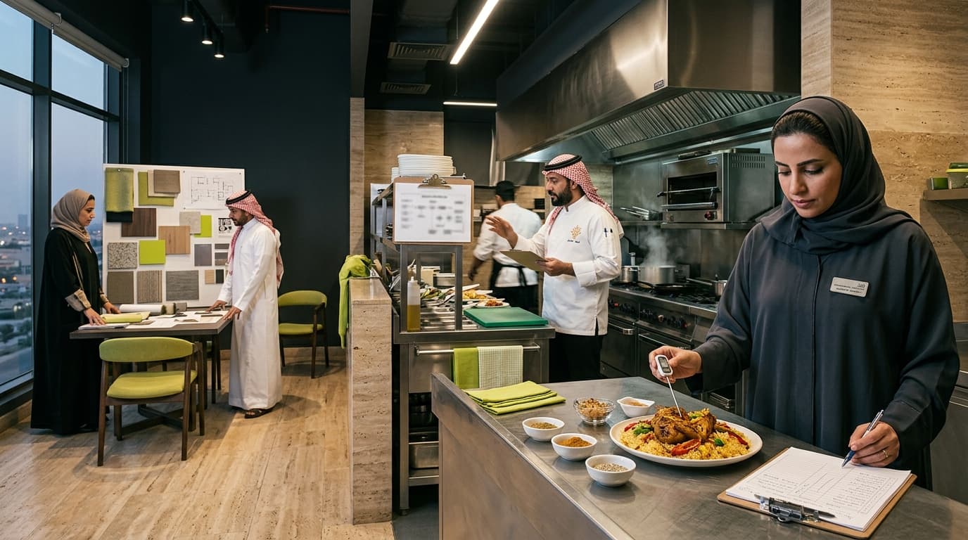 Restaurant development team work